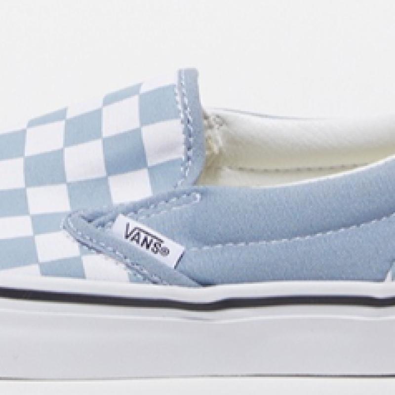 Vans Slip On    Color Tiers  Checkerboard Dusty Blue Vn000bvzdsb1