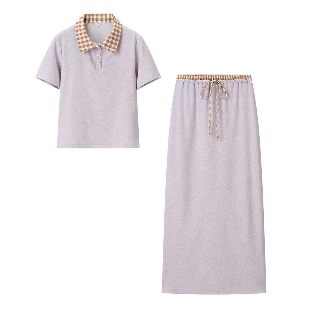 2025 Autumn Women's European & American Style Patchwork Lapel T-Shirt