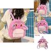 Cute Cartoon Pink Angel Plush Backpack For Girls Daily Use