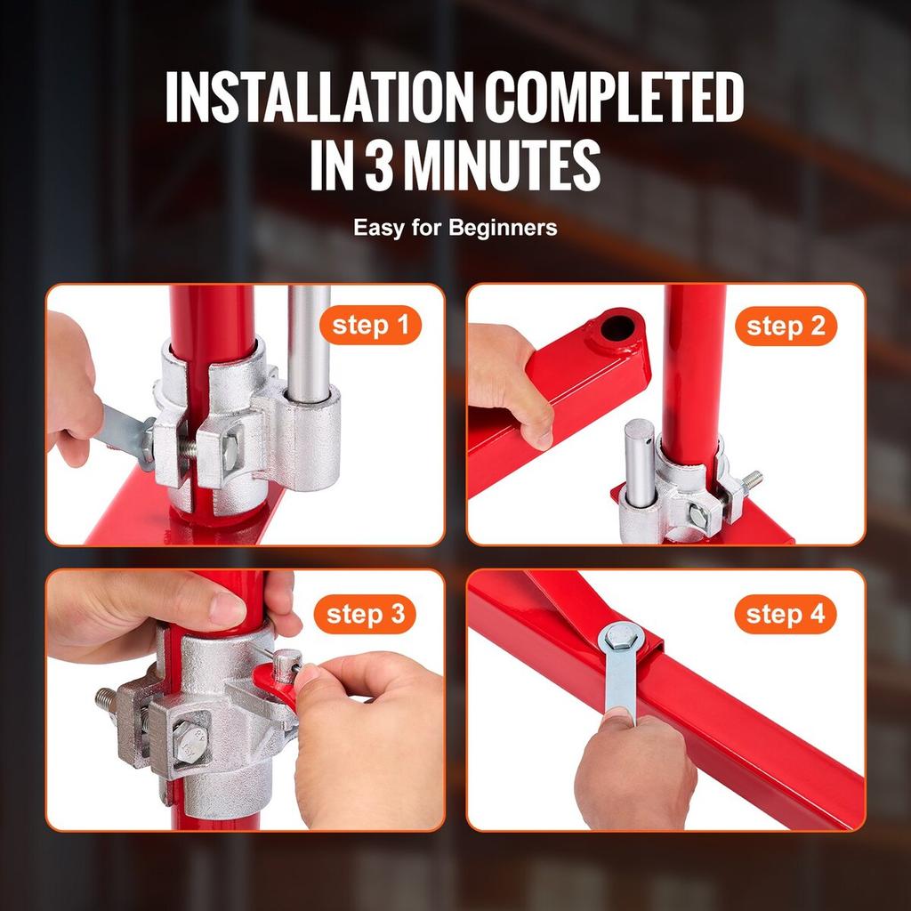 Electric Hoist Support Arm, 600 kg Max Load Capacity, Electric Hoist Holder Swing Arm with Pole, Steel Hoist Frame, 180° Swivel Scaffold Hoist Lifting