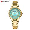 CURREN 9091 Steel Band Watch Simple Women's Roman Style Compact Fashionable Men's and Women's Watch Waterproof
