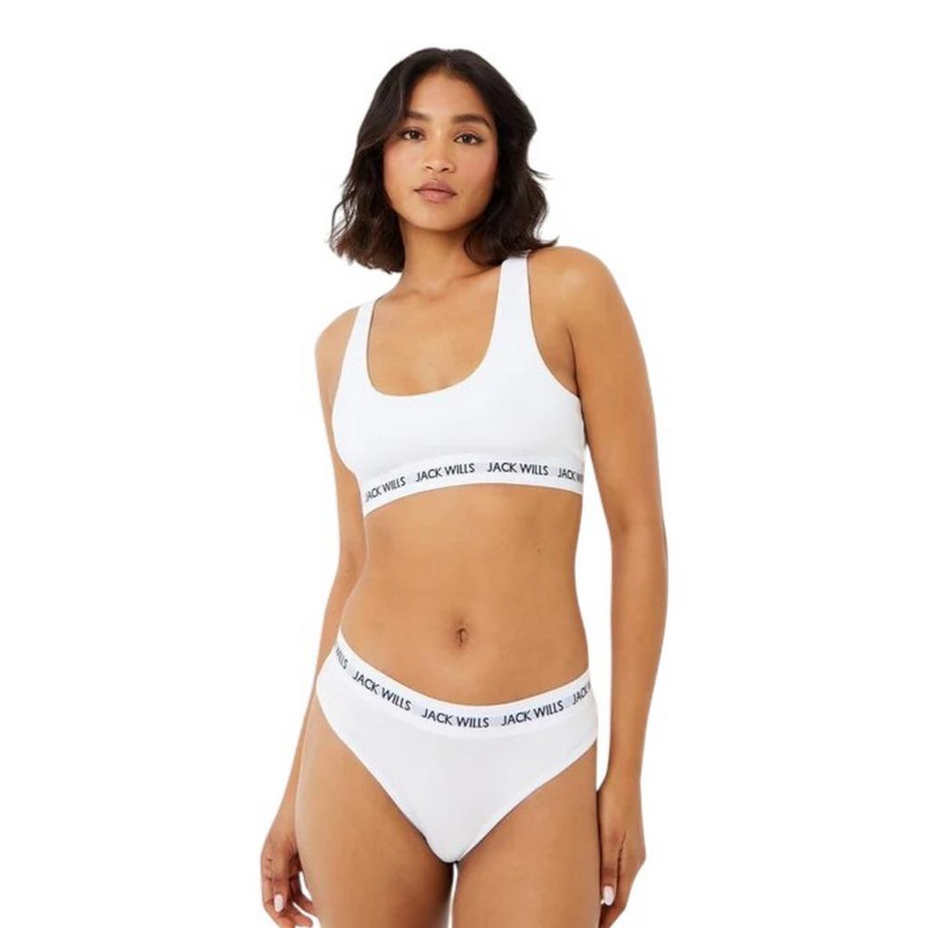 Jack Wills Womens/Ladies Dibsdall Cotton Jersey Bralette (Pack of 2)