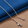 925 Sterling Silver Exquisite Simple Long Sign Ring Necklace Women Fashion Party Favor Wedding Accessories