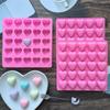 Three-Dimensional Heart-Shaped Chocolate Silicone Mold Ice Grid Mold Mousse Soft Candy Baking Mold Pudding Mold