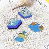 Polar Bears & Penguins Brooch: Waves Crash On Beach