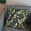 2D Elegant Green Birds And Floral Pattern Pillow Pattern Cushion Cover Suitable For Sofa Bedroom Car Pillow Cover