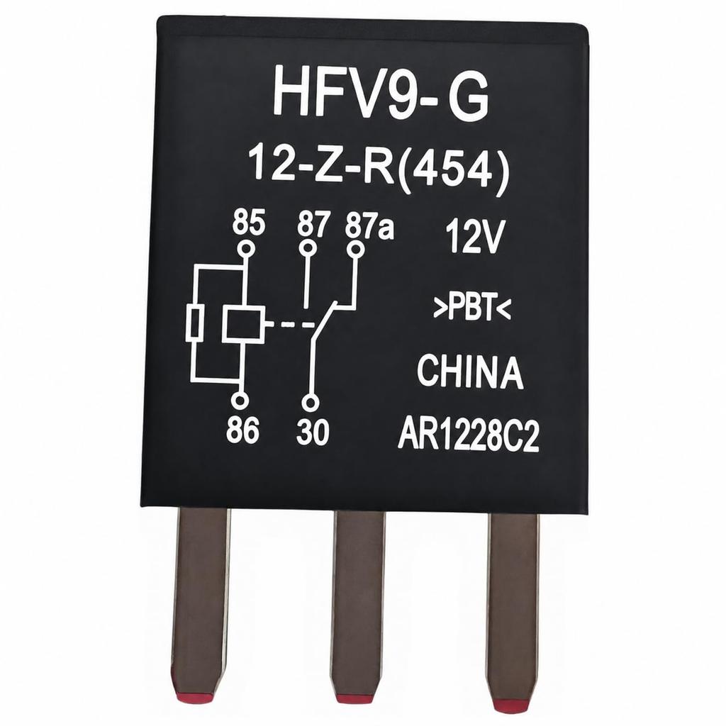 2er-Pack HFV9-G 12-Z-R 13361779 Micro 280 5-Pin SPDT Kfz-Relais, 12V 35A, Versiegelt, mit Widerstand - OE-Referenz 23886398; Nach Pin-Belegung abgleichen