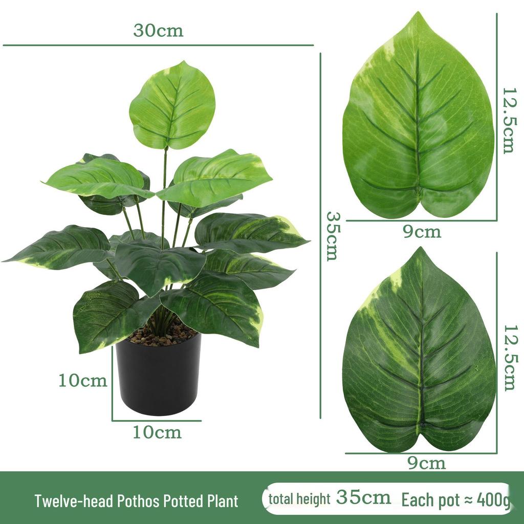 Artificial Potted Green Plant for Indoor and Outdoor Decoration - Home, Hotel, Courtyard, or Desktop Bonsai Ornament.