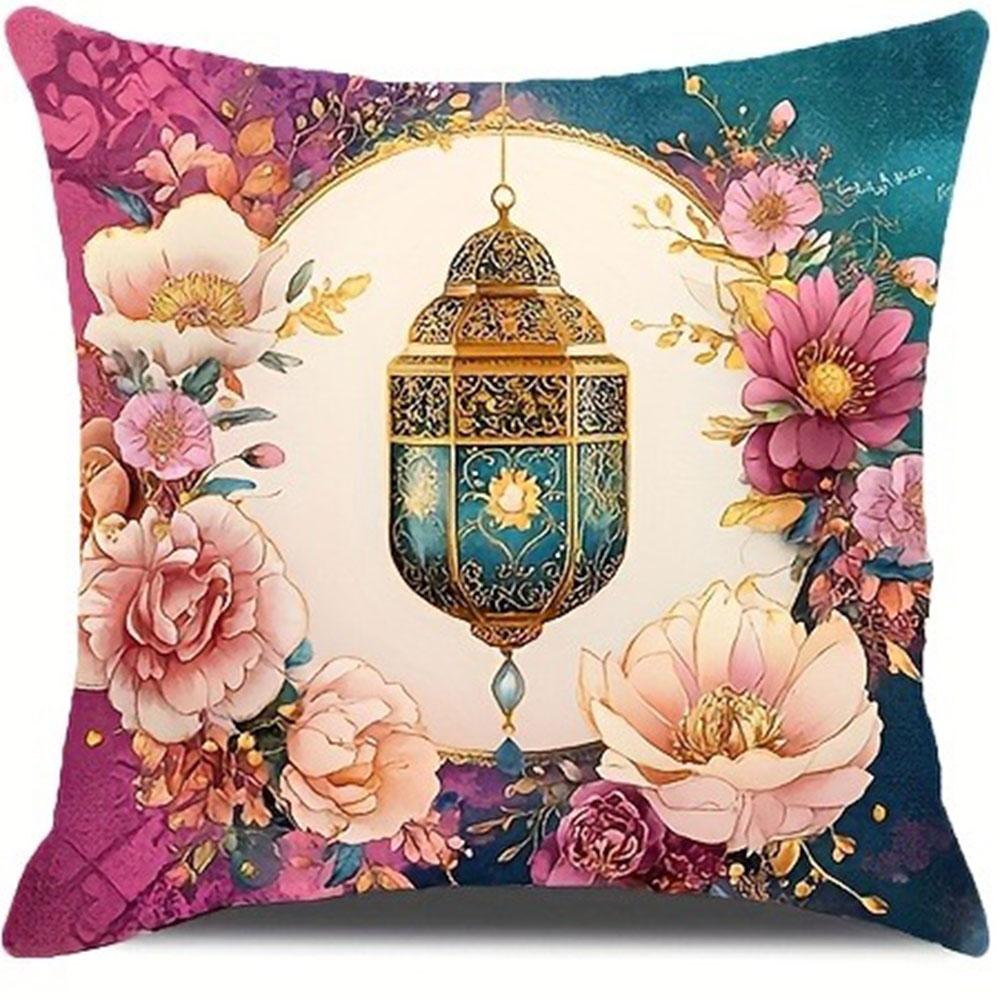 

Красивые цветы Рамадан Наволочка Скандинавский домашний декор Наволочка Праздничное украшение для спальни гостиной Полиэстер Наволочка 16x16Inch