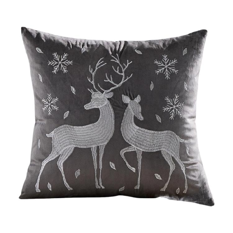 Reversible Plush Cushion Cover Christmas Designs Skin Friendly Fabric Home Office Decoration