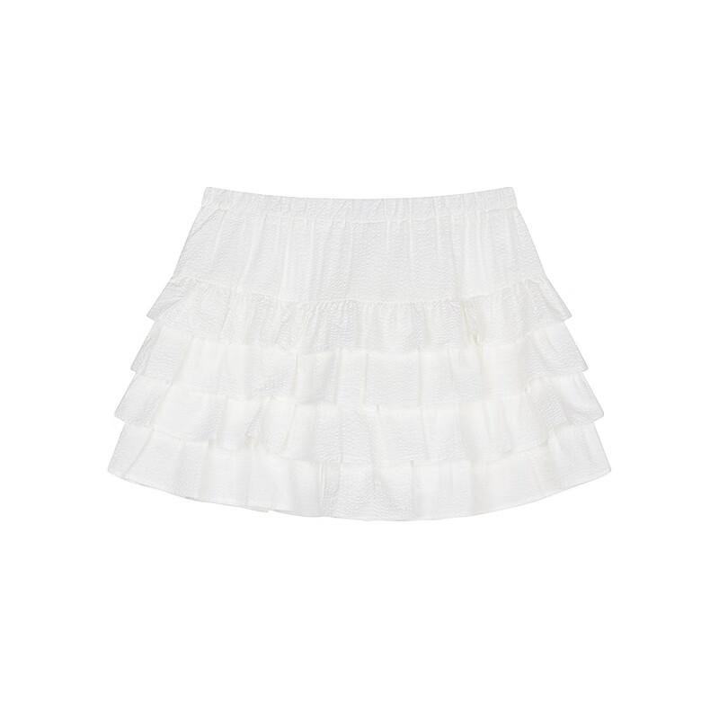 Teenie Weenie Bear 2025 Autumn Asymmetric Tiered Skirt