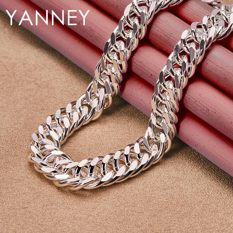 

10MM 925 Sterling Silver 20/24 Inches Snake Chain Necklace For Men Women Fashion Hip Hop Charm Gift Jewelry Wedding 50cm