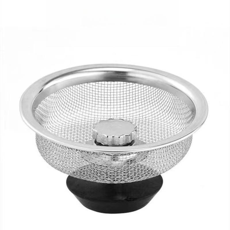 Kitchen Sink Strainer Washbasin Sewer Drain Anti-blocking Residue Universal Mesh Household Stainless Steel Strainer