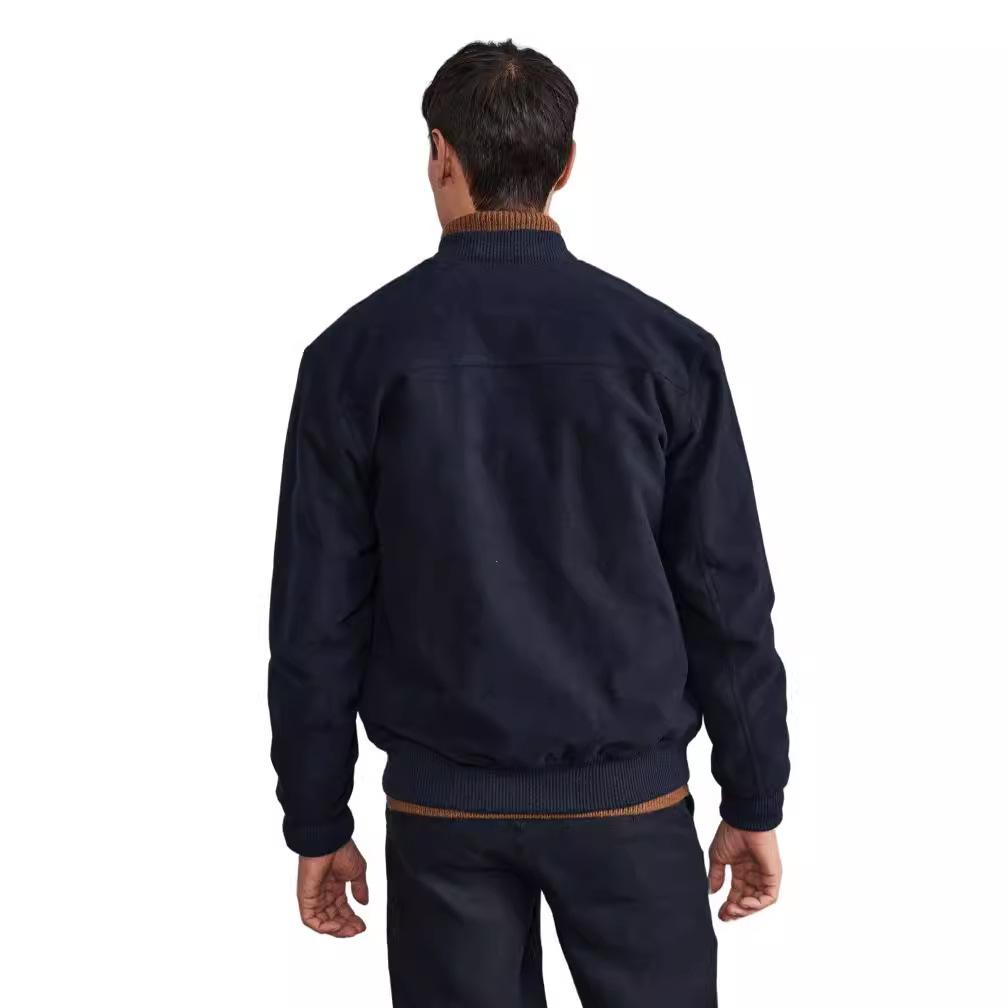 Spring and Autumn New Independent Station Solid Color Single-breasted Woolen Jacket Men's Woolen Jacket