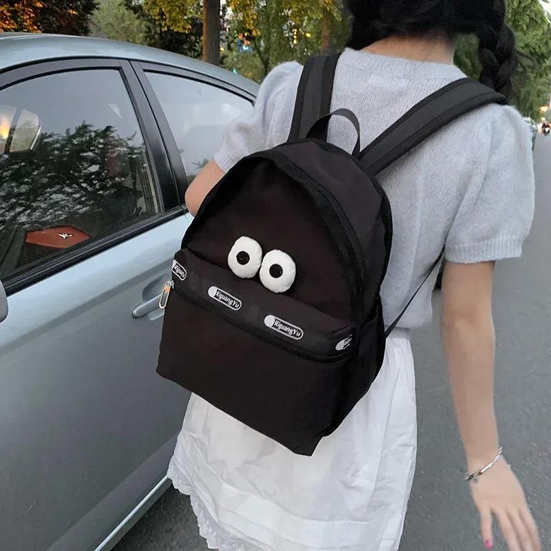 Casual solid internal compartment softback backpacks high-quality bags for women internal zipper pocket nylon backpacks