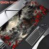 Red Moon Anime mousepad Gaming Mouse Pad Rubber Base, Extended Keyboard Protector for Home Office, Perfect for Gaming