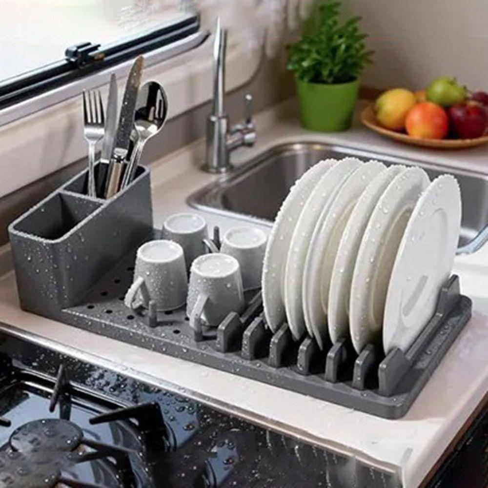 Heat-resistant Dish Drying Mat Folding Tableware Storage Holder Sink Dish Organizer  Plate Bowl Cup