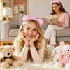 1-10pcs Bear Ears Strawberry Headband Plush Non Slip Furry for Photoshoot Selfie Party Dress Up Trendy Accessory