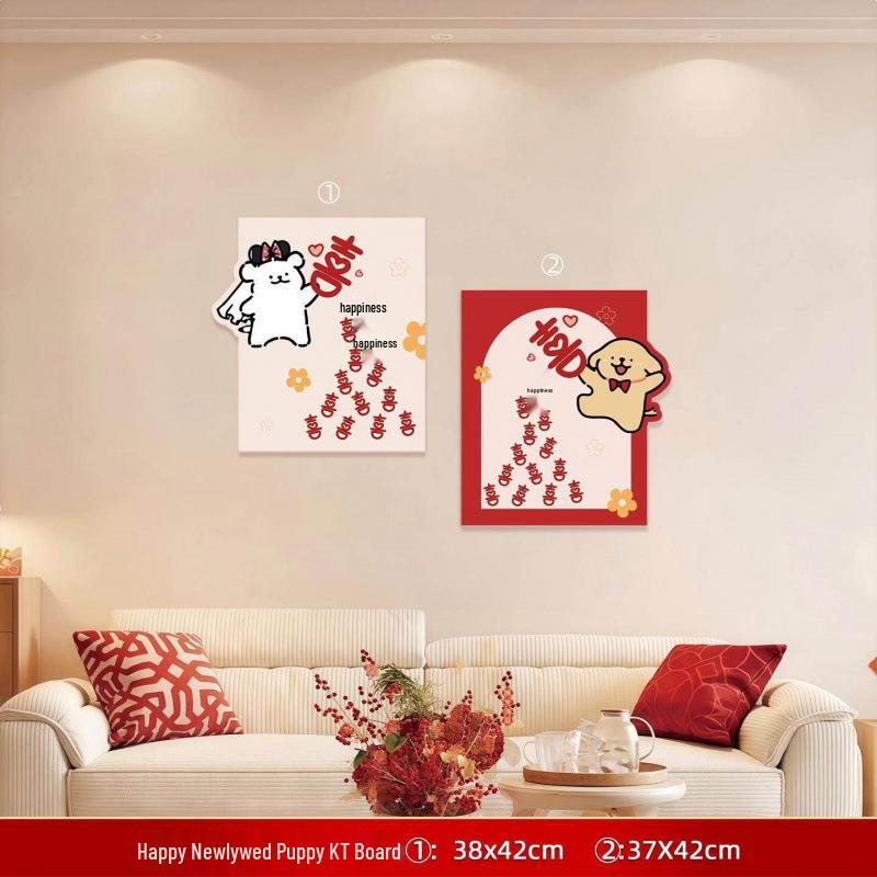 Bridal Home Wedding Decor Set: KT Board Backdrop, Bridal Chamber & Full House Decorations