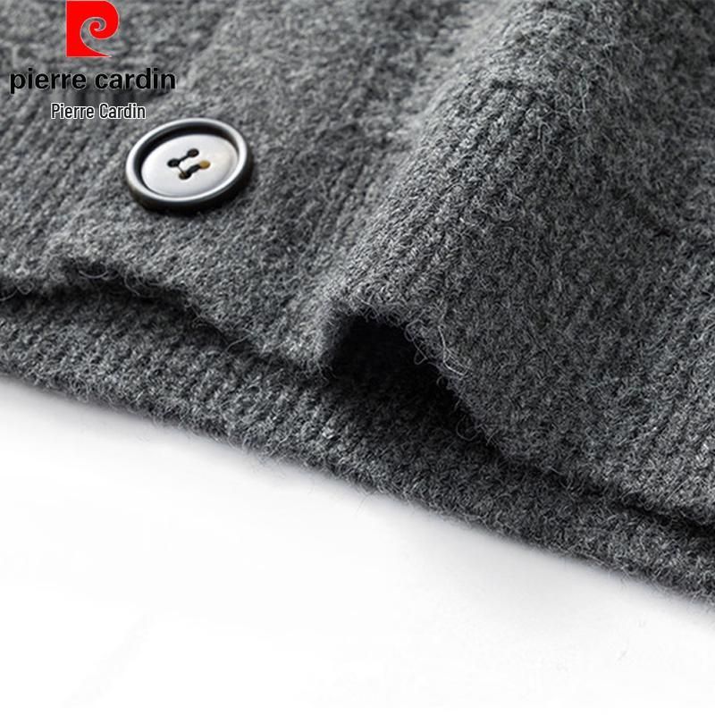 Pierre Cardin Men's Mock Neck Knitted Cardigan
