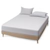Brushed Washed Cotton Fitted Sheet, All Seasons Full Wrap Mattress Protector Cover with Pillowcase, Dustproof Anti-Dirty Bed Linen