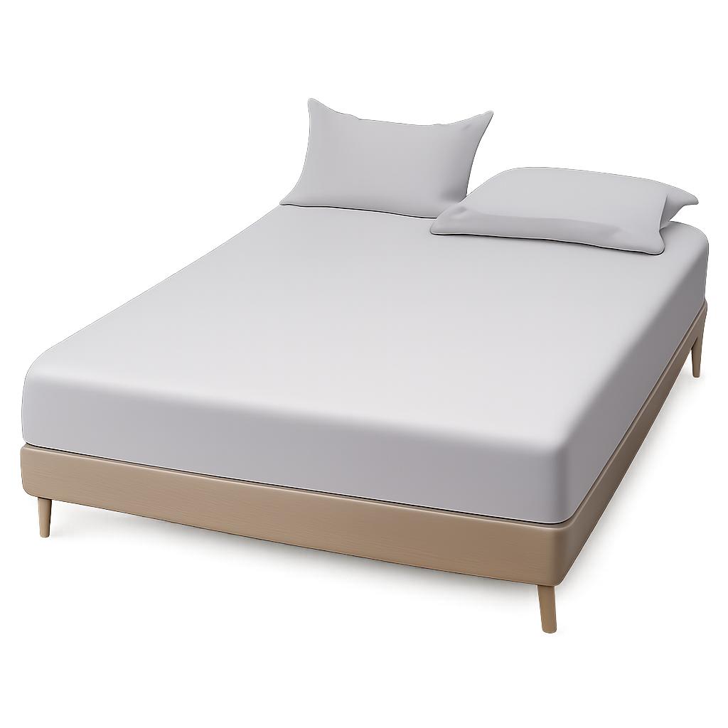 Brushed Washed Cotton Fitted Sheet, All Seasons Full Wrap Mattress Protector Cover with Pillowcase, Dustproof Anti-Dirty Bed Linen