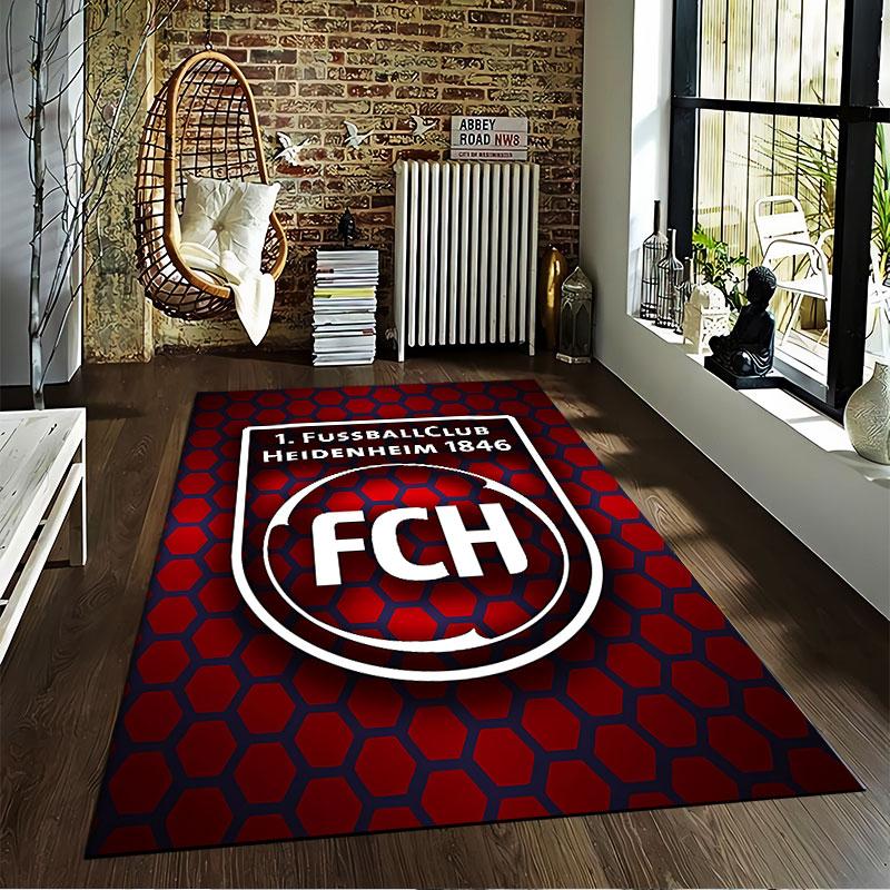 FCH Logo Rotes Sechseckmuster geeignet als rutschfeste Matte für das Wohnzimmer oder Schlafzimmer Sofa