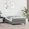 Maison Exclusive - Dark Grey Slat Bed Base and Mattress 90x190 Cm Fabric