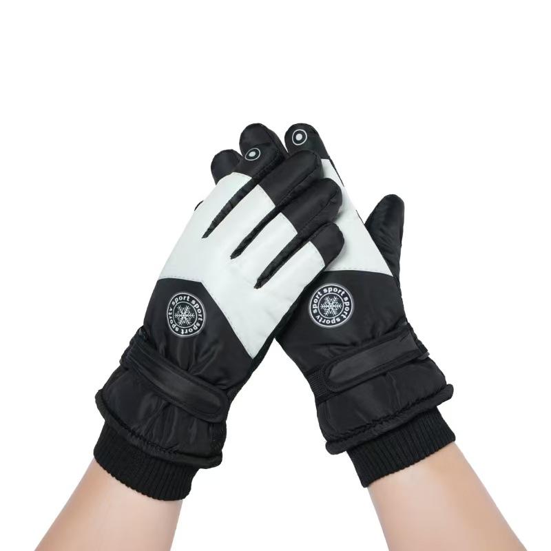 

Лыжные перчатки мужские и женские зимние для катания флисовые теплые для катания мотоциклетные сенсорные хлопковые перчатки нескользящие и ветро-холодозащитные Women s белый