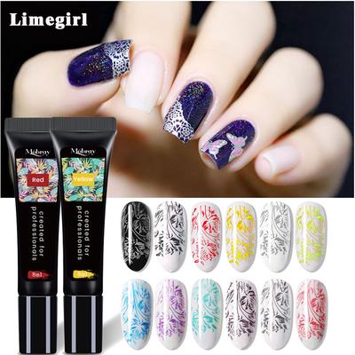 Gel-Nagellack-Stempelfarbe, Hybrid-Lack, UV-Nagellacke, Nail-Art-Maniküre-Stempelplatte