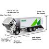1:32 Wingspan Container Truck Alloy Transport Cars Models Diecast Toys Sound Light Pull Back Vehices Children's Educational Toy