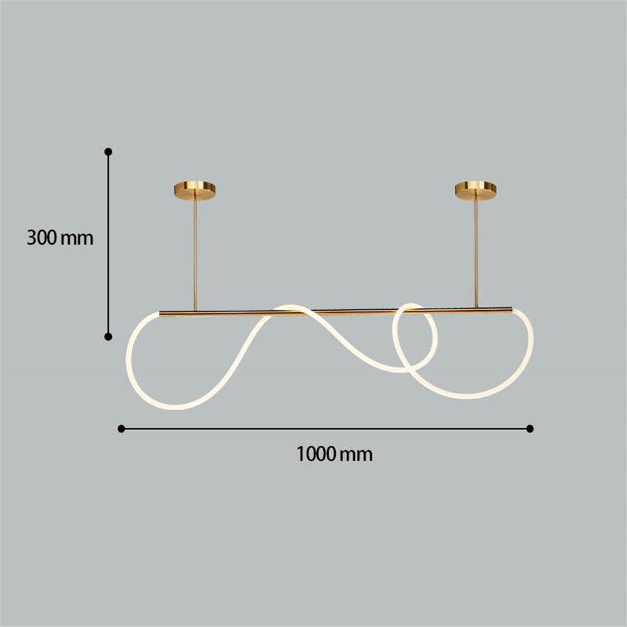 Candelabru de tavan LED modern de lux DIY, cu tub lung, flexibil, cu linie lungă, pentru insulă de bucătărie, agățat, lampă suspendată pentru restaurant și bar