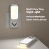 LED Motion Sensor Night Light Wireless Charging Flashlight for Bedroom Corridor Porch Bathroom Hallway Dusk To Dawn Wall Mount