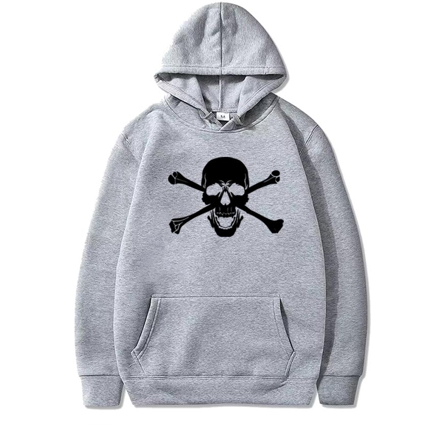 2025 Rock Skull Halloween Graphics Printed Streetwear Hoodie Men Women Vintage Punk Sweatshirt Unisex Casual Fleece Pullovers