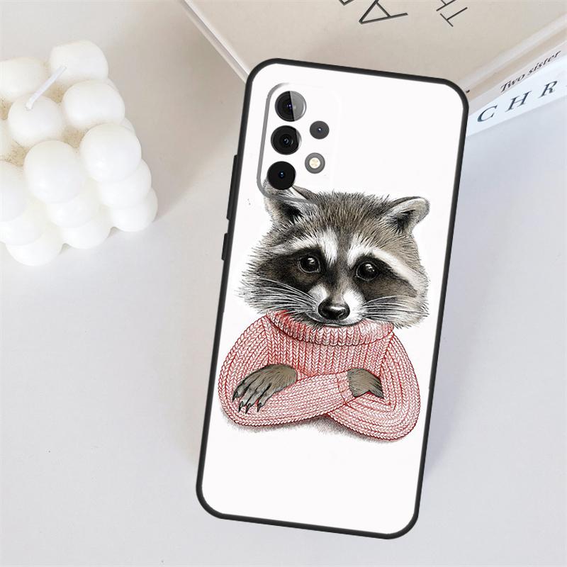 Raccoon Animal For Samsung Galaxy A05 A06 A16 A26 A54 A34 A14 A22 A32 A52 A55 A35 A15 A53 A13 A36 A56 Case
