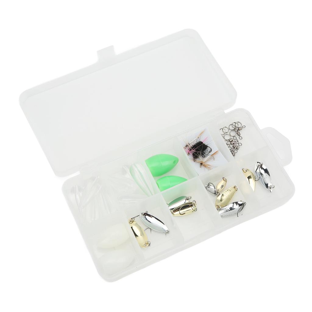 Fly Fishing Lure Kit Plastic Stainless Steel Sequins Fly Hooks Assisted Thrower Fishing Accessories