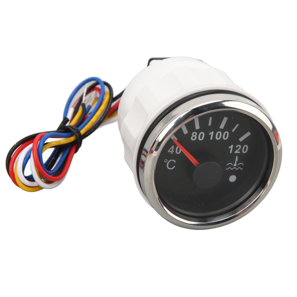 52MM Water Temperature Gauge 40 To 120 Degrees C DC9 To 32V Pointer Water Temperature Meter with Backlight For RVs