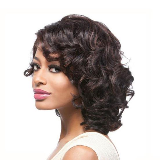 

Короткий вьющийся парик из синтетического волокна, очаровательная вечерняя прическа для женщин, на каждый день коричневый