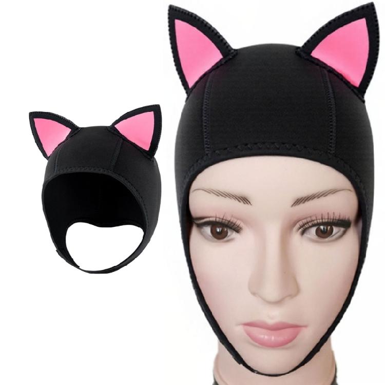 3mm Swimming Caps Cats Ear Diving Caps Diving Headgear Diving Hood Comfortable Diving Hat Surf Caps for Men Women
