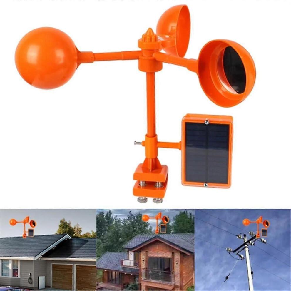 Garden Vegetable Patch Ultrasonic Solar Bird Repeller 360 Degree Rotating Reflector Bird Repeller Windmill Device