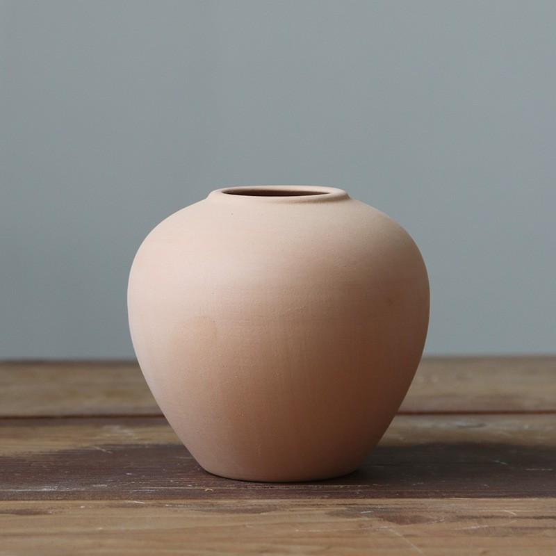 Unglazed Ceramic Vase Nordic Minimalist, Creative DIY Pottery for Home Decor, White Bisque Flower Holder Photo Prop
