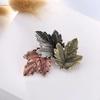 Vintage Brooch Wedding Gold/Silver Plated Maple Leaf Brooches Pins Exquisite Collar for Women Dance Party Accessories Gifts