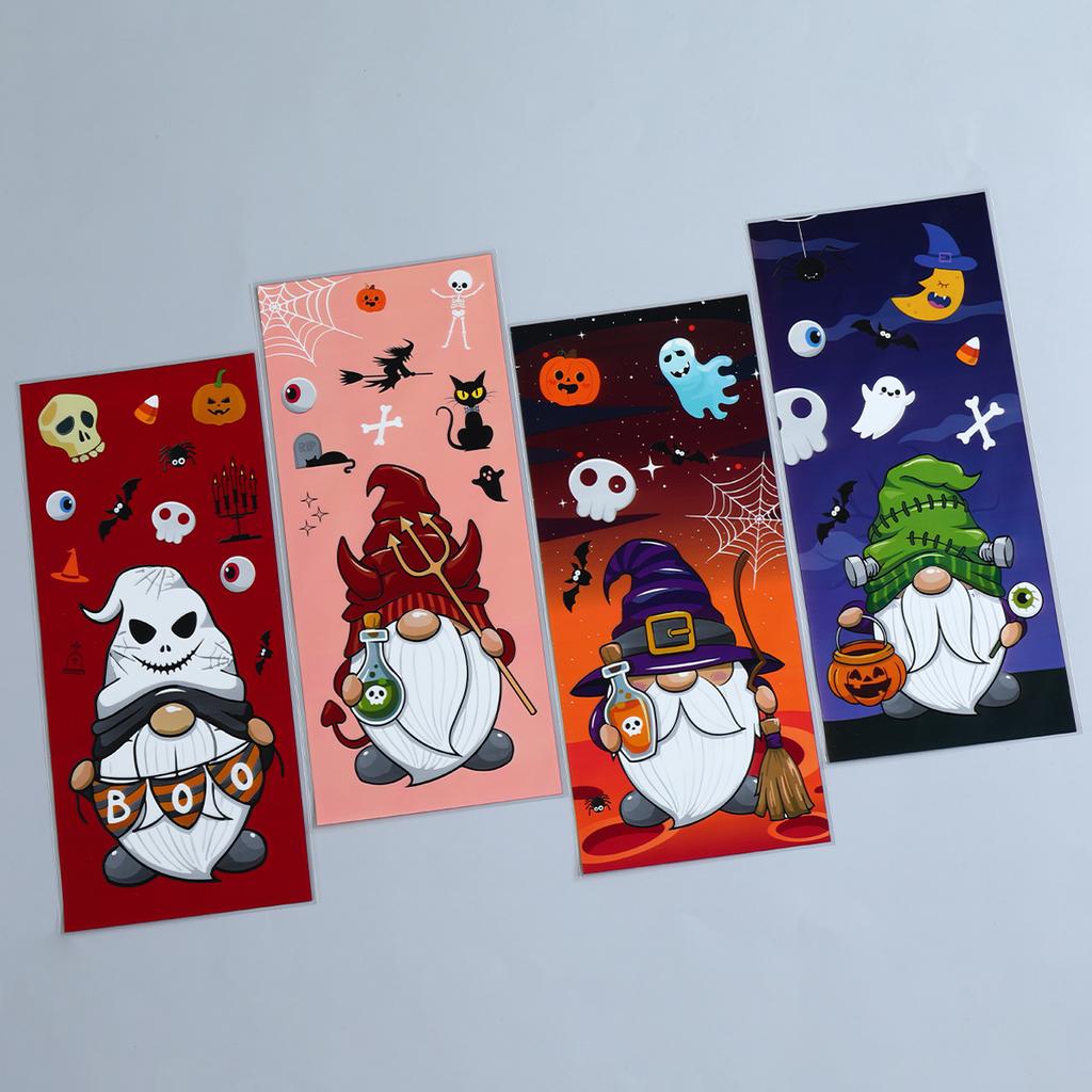 25/50pcs Halloween Ghost Candy Snack Bag Halloween Decoration 2024 Plastic Biscuit Cookies Gift Bag Party Supplies for Kid