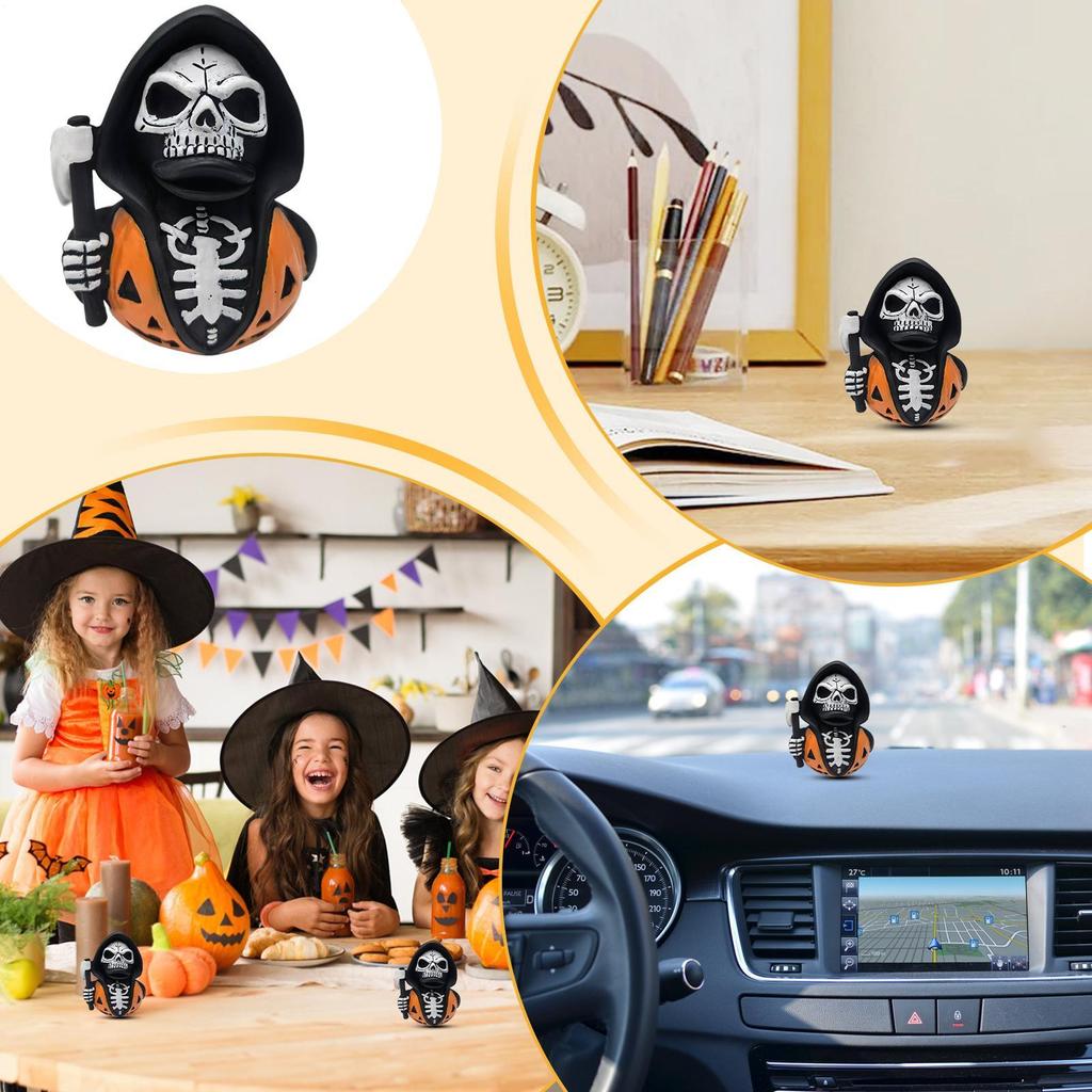 Grim Reapers Duck Grim Reapers Elements And Fun Rubber Duck Shapes Scary Death Duck Statue For Home Decor Halloween Decoration