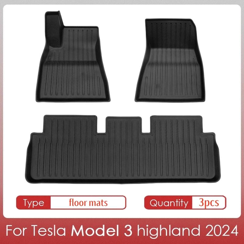 For Tesla Model 3 2025 Highland Floor Mats Cargo Liner Waterproof Anti-slip Trunk Mat TPE Pads Model 3 2025 Highland Accessories