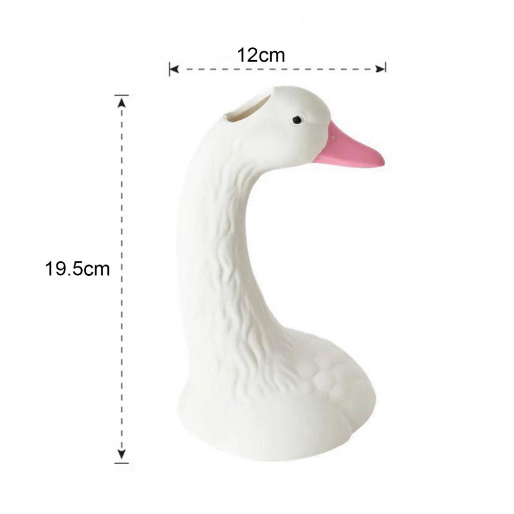 Schwanenhals Keramikvase Nordisch Elegant für Wohnzimmer und Konsole Schwanenvase Tischdeko Vase Schreibtischdeko Geschenk