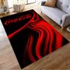 Red and Black Carpet with Coca-Cola Logo for Modern Living Room Decor Suitable for Use As an Anti-slip for Living Room Bedroom Sofas