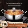 German 316 Stainless Steel Extra Thick Large Capacity Hot Pot & Steamer - Induction & Open Fire Compatible