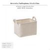 Large Foldable Cotton Storage Basket, MultiPurpose Organizer, Tan