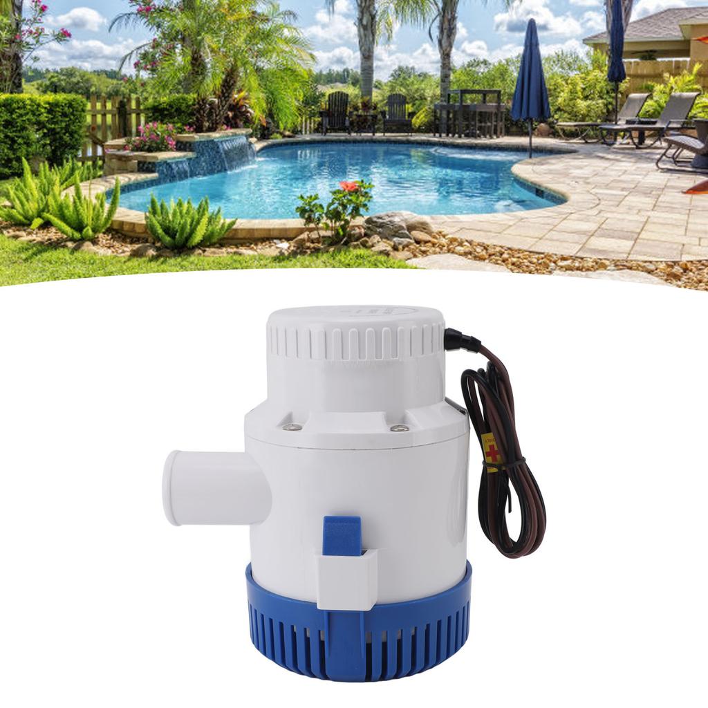 3000GPH Electronic Automatic Bilge Pump Waterproof Quiet Submersible Bilge Pump for   Swimming Pools Spas